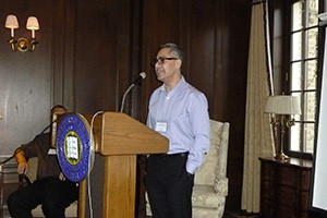 Héctor Carrillo at the workshop keynote