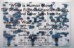 Poster for "What is Human Now?" by Priscilla Wald