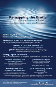 "Remapping the Erotic" Poster. April 23-24, 2015.